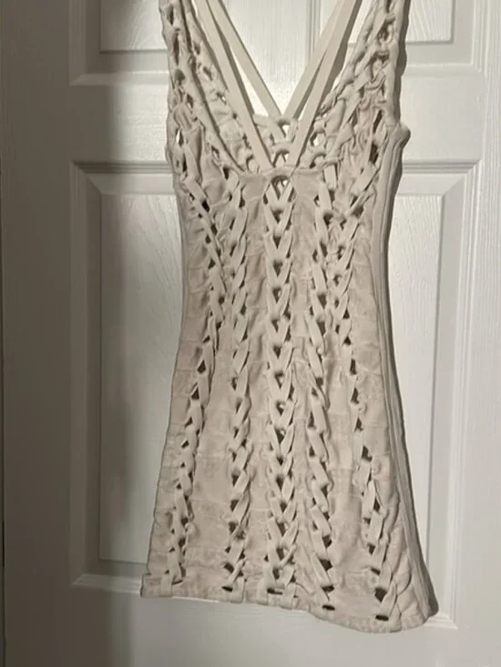Herve Leger Cream Mini Dress - Picture 7 of 14